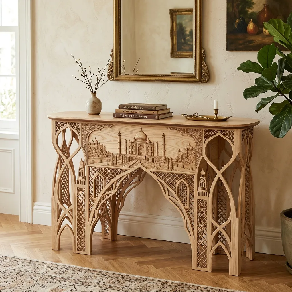 Wooden Console Table Taj Mahal Home Decor