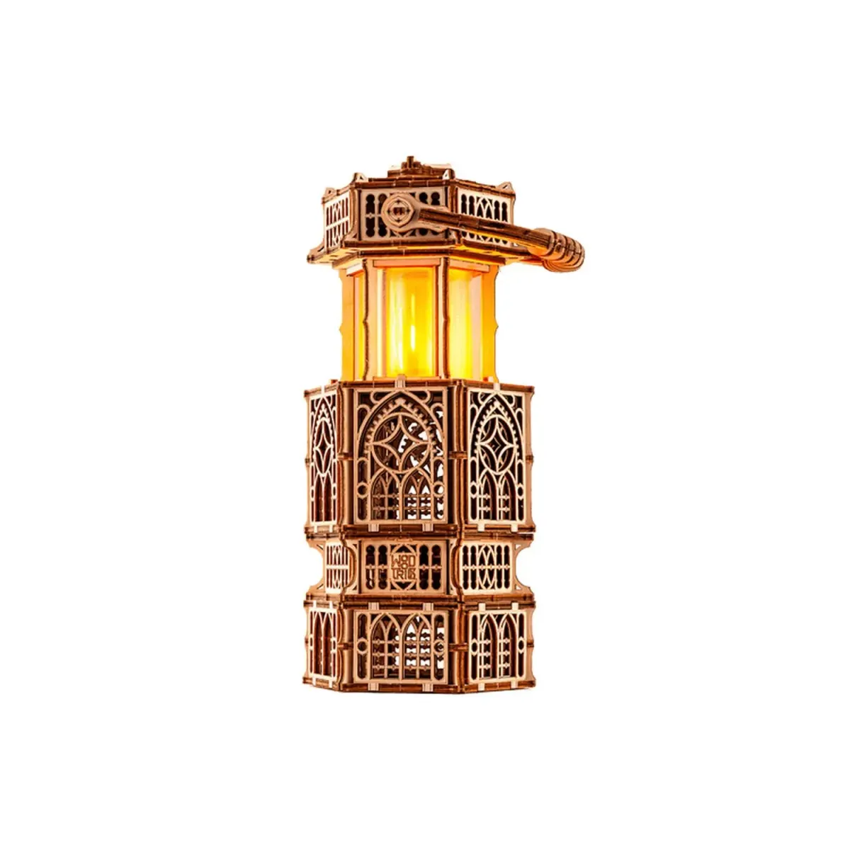 Wooden Antique Lantern Puzzle Mechanical Gear Lighting Home Decor