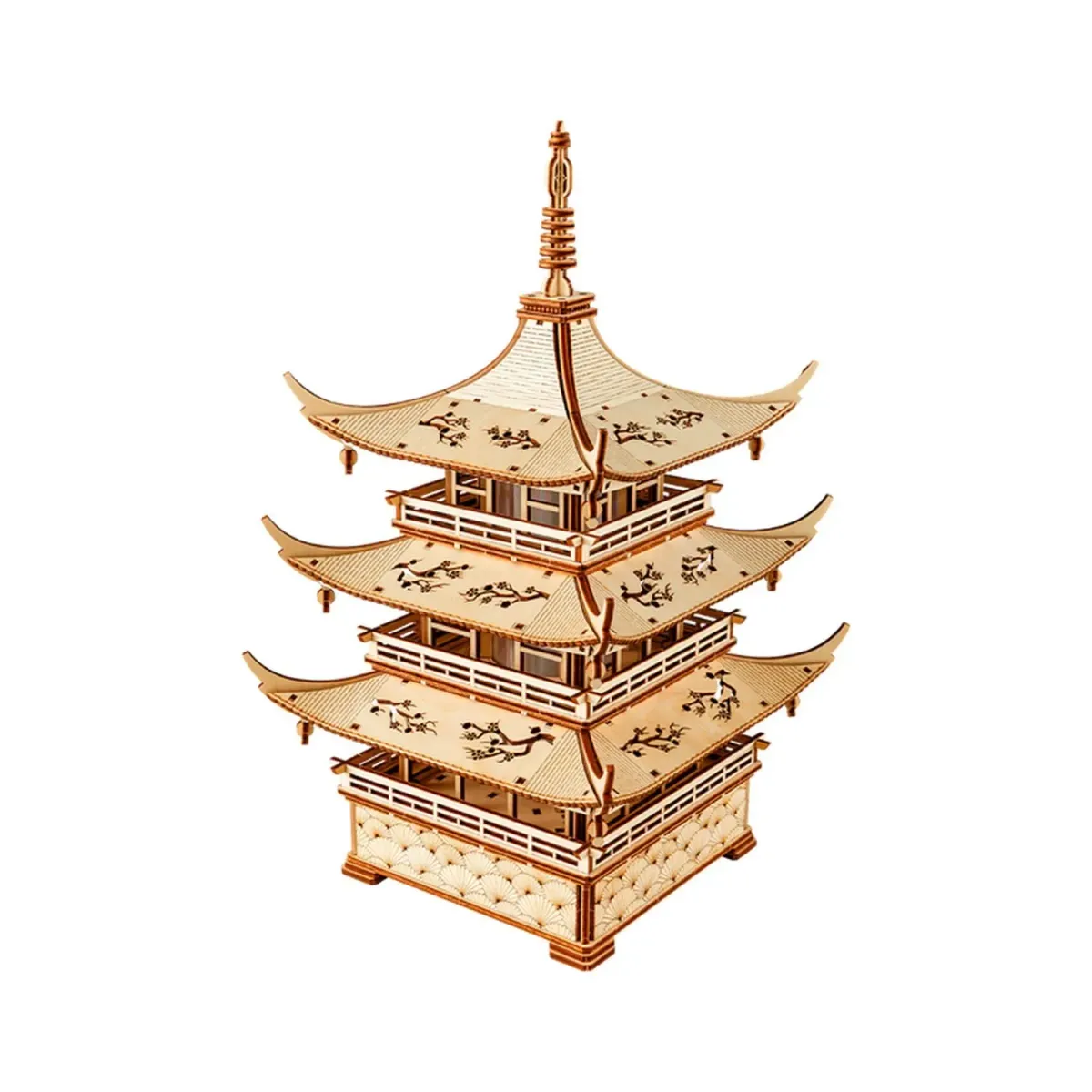 Wooden Harmony Tower Puzzle Mechanical Building Block Design Toy